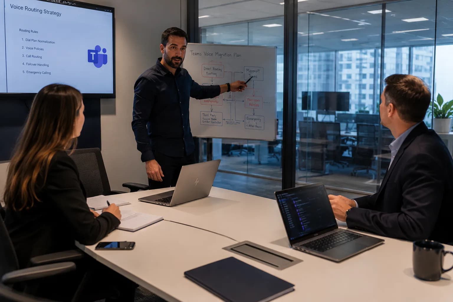 Customer service team receiving calls through Microsoft Teams